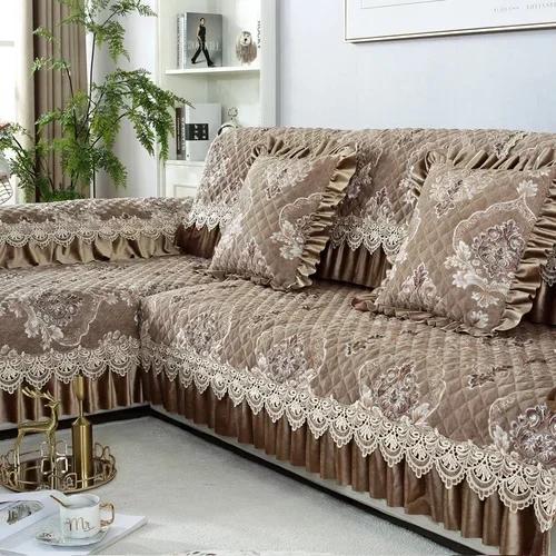 Four Seasons univerzální velká sukně potah na pohovku v evropském stylu protiskluzová podložka na pohovku luxusní obývací pokoj krajkový polštář na pohovku ručník