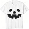 Black Jack O Lantern Pumpkin Face Graphic T-Shirt Halloween Casual Costume Tee