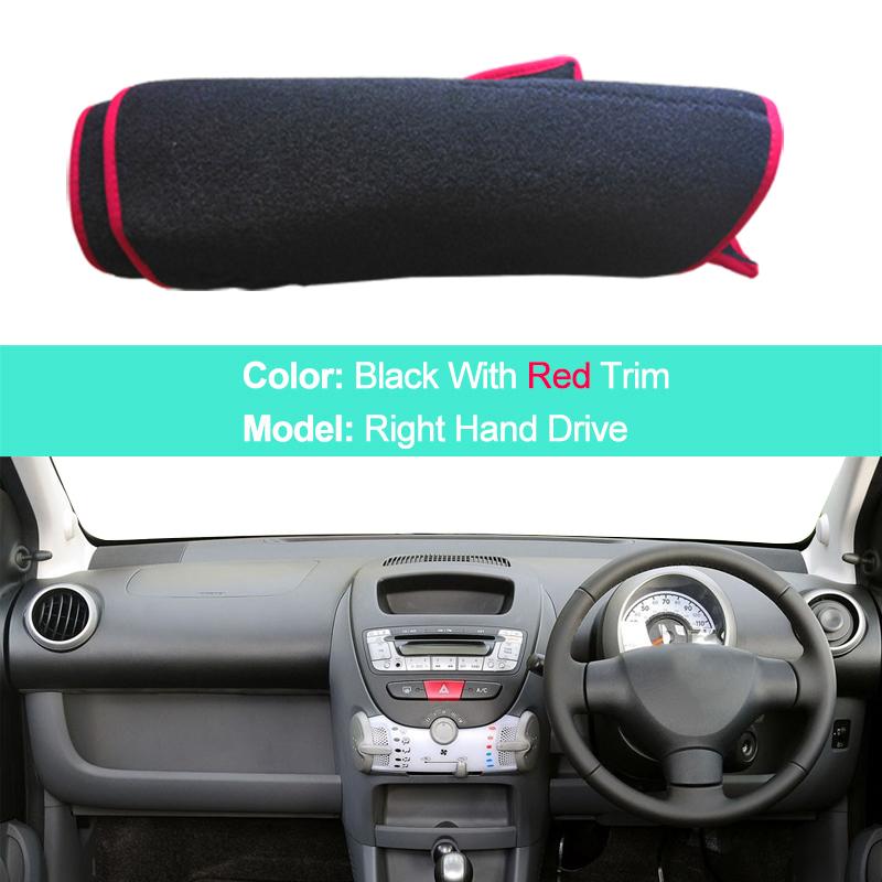 Car Inner Dashboard Cover Dash Mat Carpet Cape Cushion For Peugeot 107 Citroen C1 Toyota Aygo 2005 - 2014 LHD RHD Car Styling