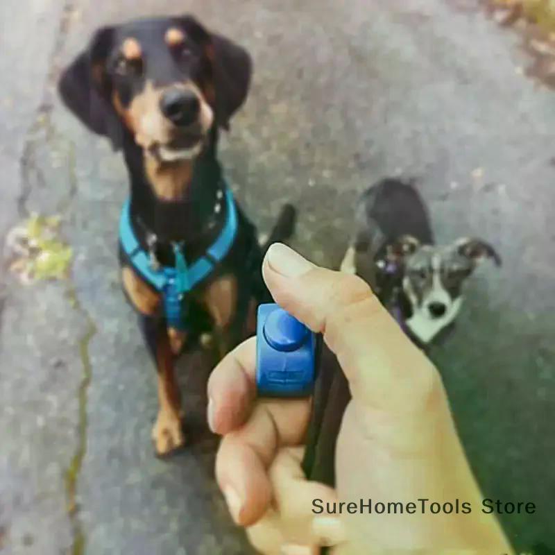 Nuovo Clicker ad Anello Mini Clicker per Dita per Animali Attrezzatura per l'Addestramento Sonaglio per l'Obbedienza Allenatore Clicker Addestramento Sonaglio Articoli per Animali