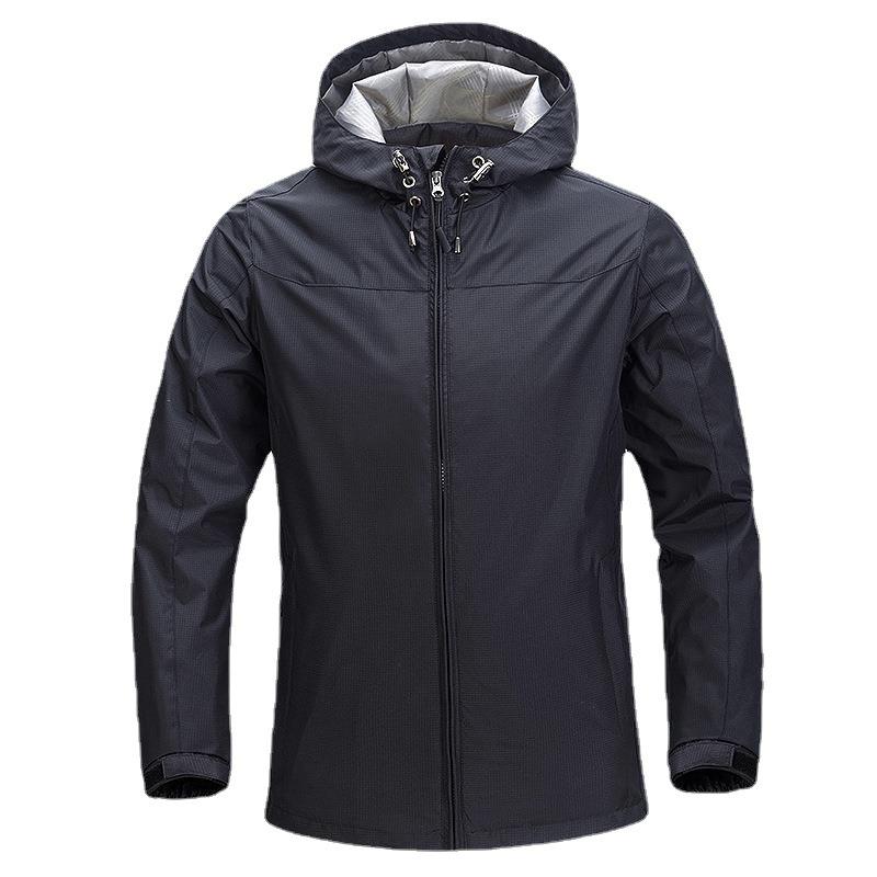 Jacket Men's Autumn Men's Casual Jacket Men's Tooling Jacket Windproof Rainproof Outdoor Sports Hooded Jacket Men