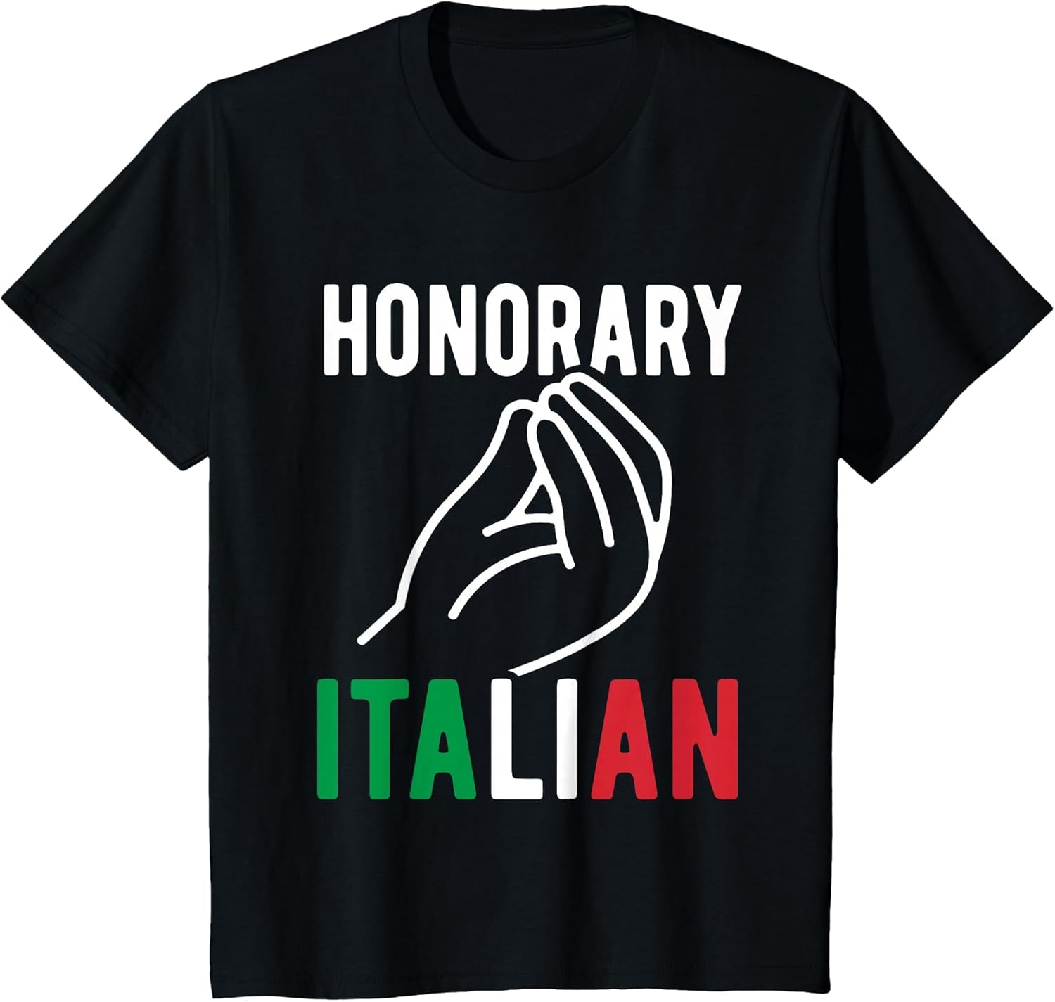 Honorary Italian Hand Funny Wedding Italian By Marriage T-Shirt S