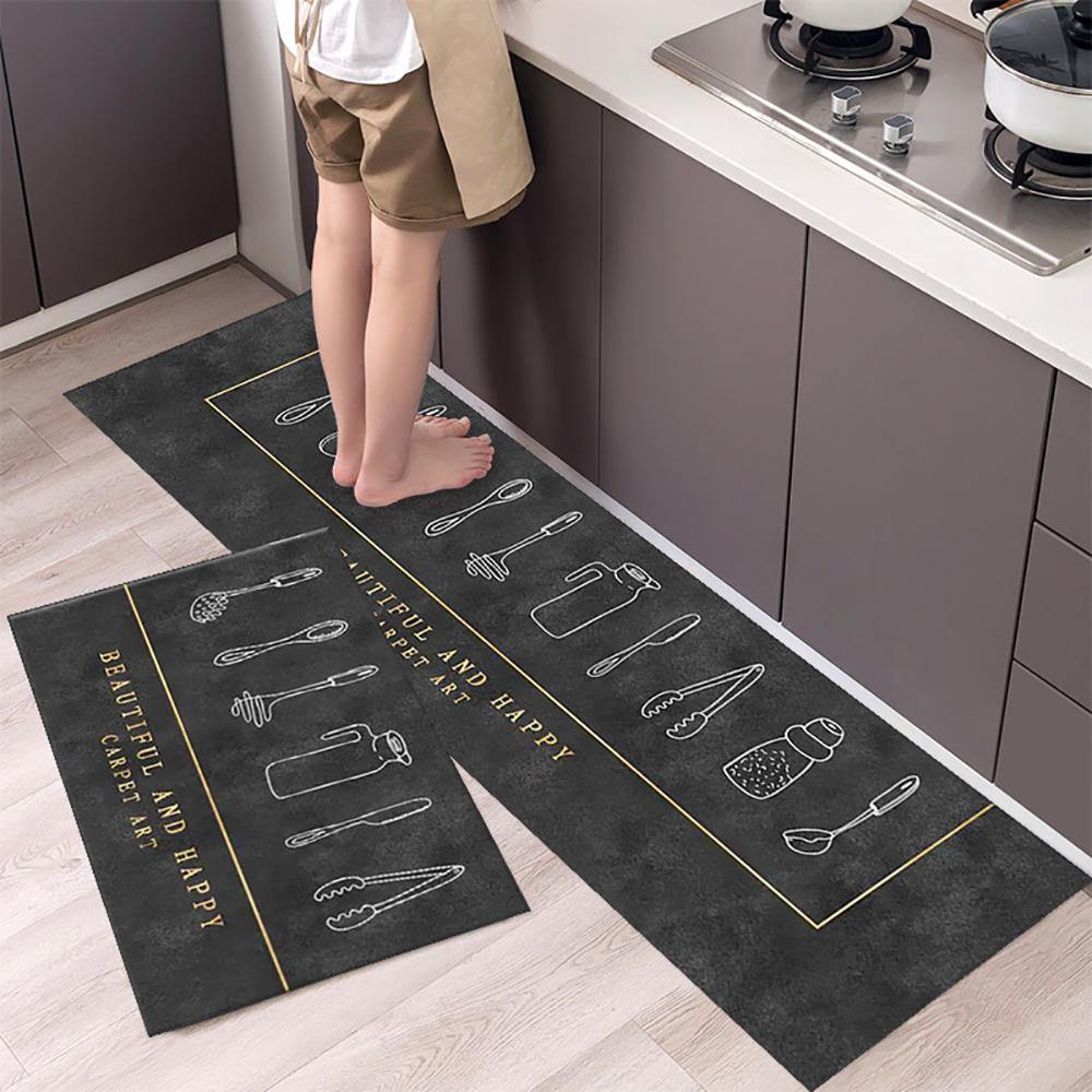 Tappetino da cucina Tappeto a striscia lunga per corridoio della camera da letto Tappeto morbido e antiscivolo Tappetino per ingresso Accessori da cucina