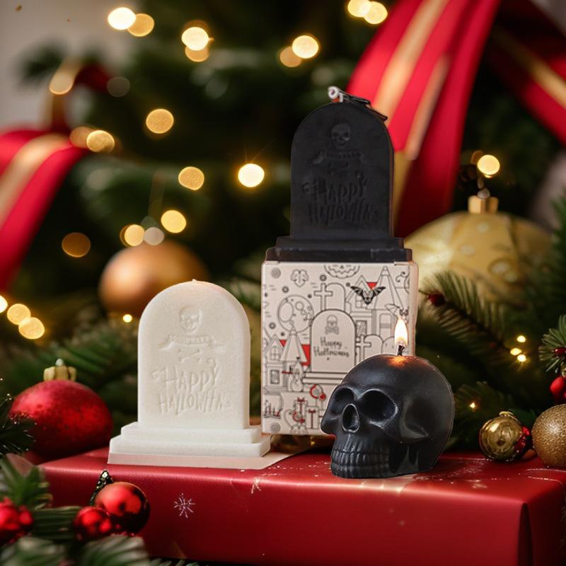 Handcrafted Halloween Ghost Scented Candle Single Wick Jar Design Cute Styling Atmosphere Candlelight Aromatherapy Candle Props