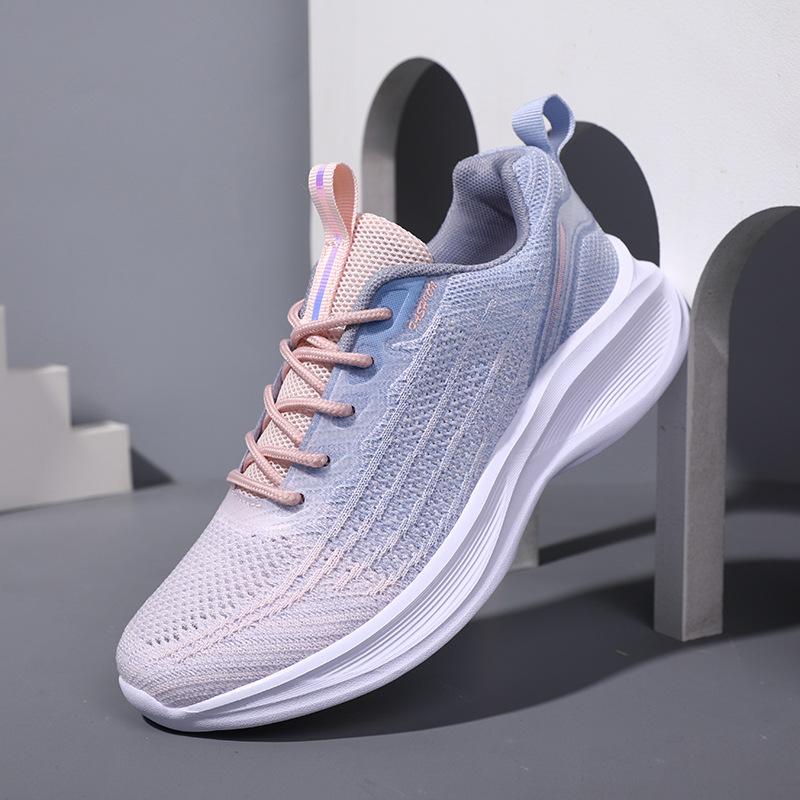 Manufacturer Flying Weaving Sports Women's Shoes 2025 New Lightweight, Breathable and Non-slip Soft-soled Running Shoes Casual Travel Shoes