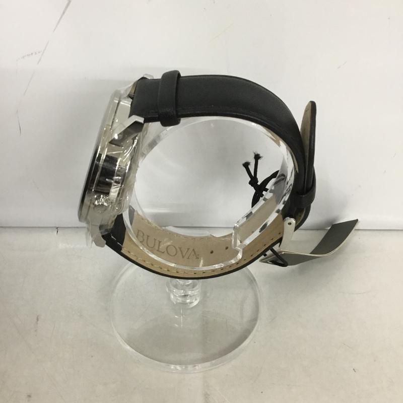 Used BULOVA watch analog (self-winding) 96C130 with box leather belt