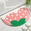 Cartoon Bathroom Foot Mat Imitation Cashmere Bathroom Floor Mat Thickened Half Round Bathroom Anti Slip Mat Cute Plush Door Mat