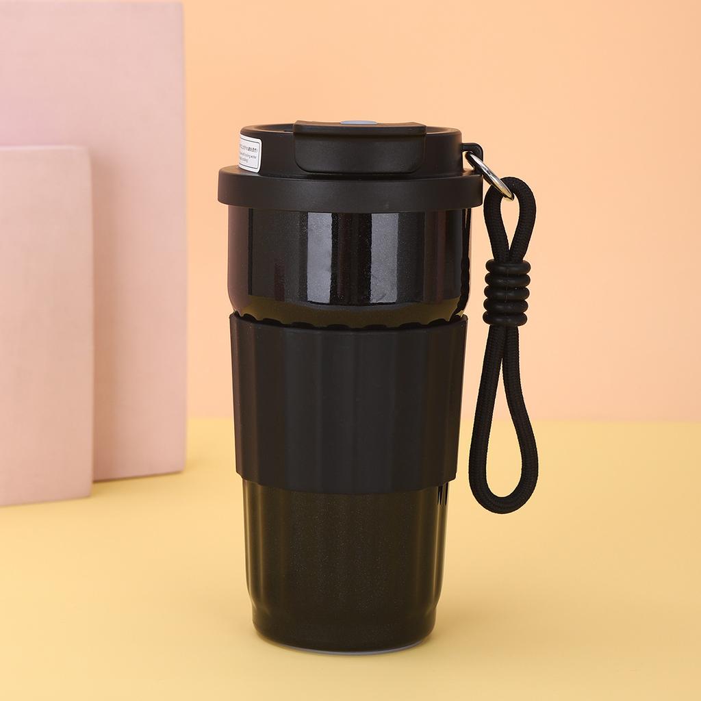 Neuer Thermobecher zum Mitnehmen, tragbar, für Männer und Frauen, hohe Optik, Lebensmittelqualität Edelstahl, modischer Begleit-Kaffeebecher