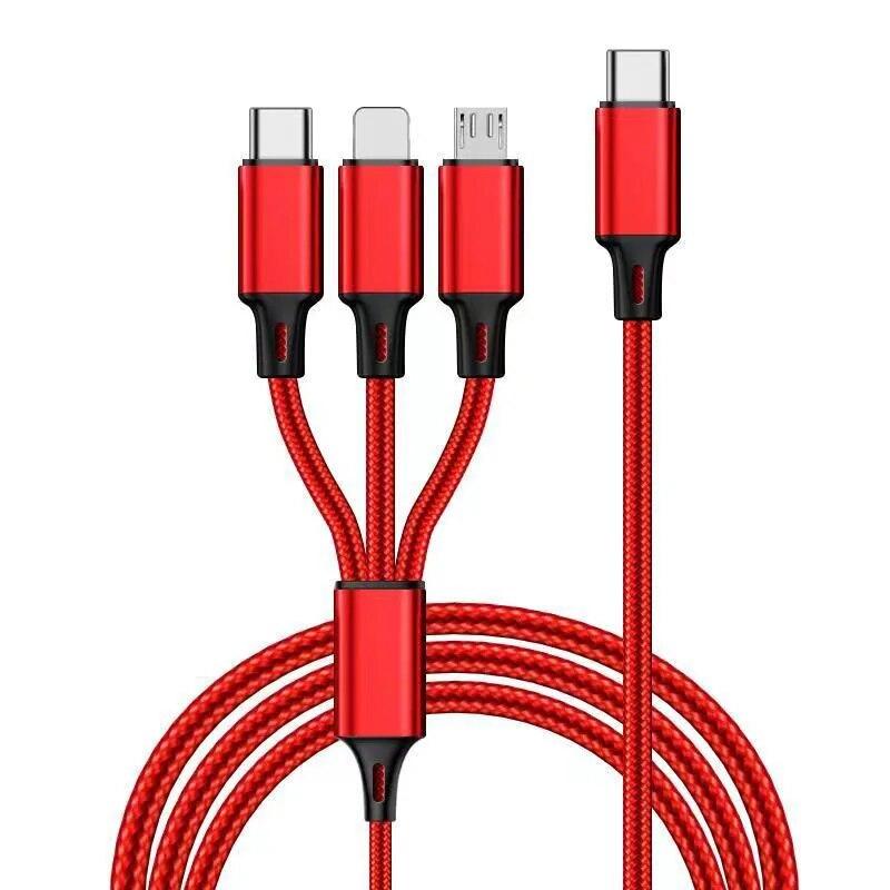 USB C Multi Charging Cable[4 ft] 3 in 1 Charging Cable, USB C Cable for iPad Pro, iPad Mini, MacBook Pro/Air/iPhone16 15 14 13