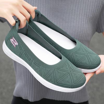 Chaussures chaussures pour femmes chaussures décontractées polyvalentes été chaussures en tissu du Vieux Pékin à une pédale chaussures en maille respirante à col bas pour femmes