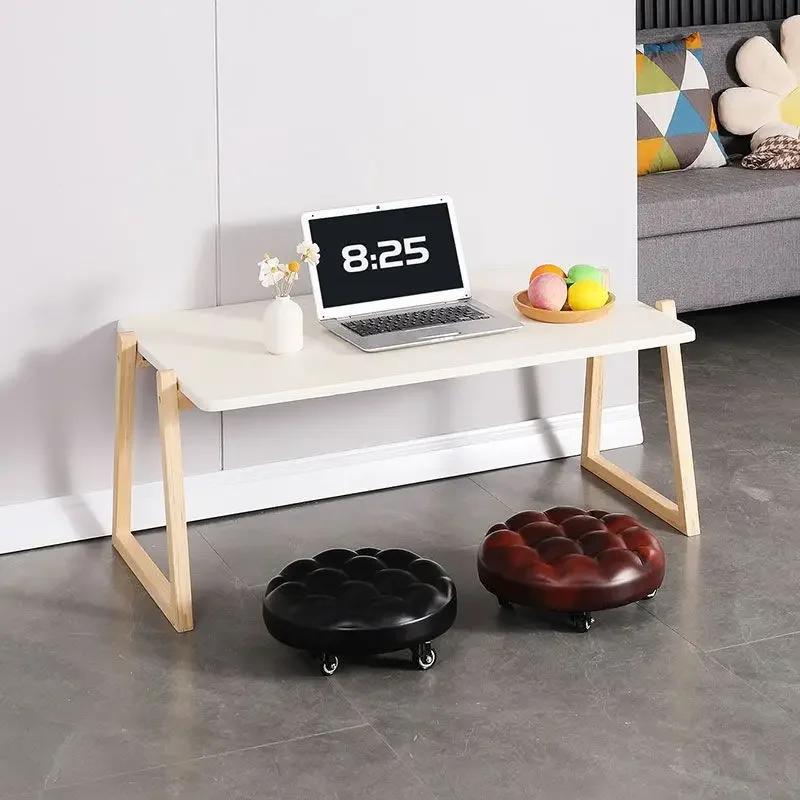 Universal Wheel Small Chair Pulley Stool Home Beauty Seam Simple Belt Wheel Pedicure Mobile Small Bench