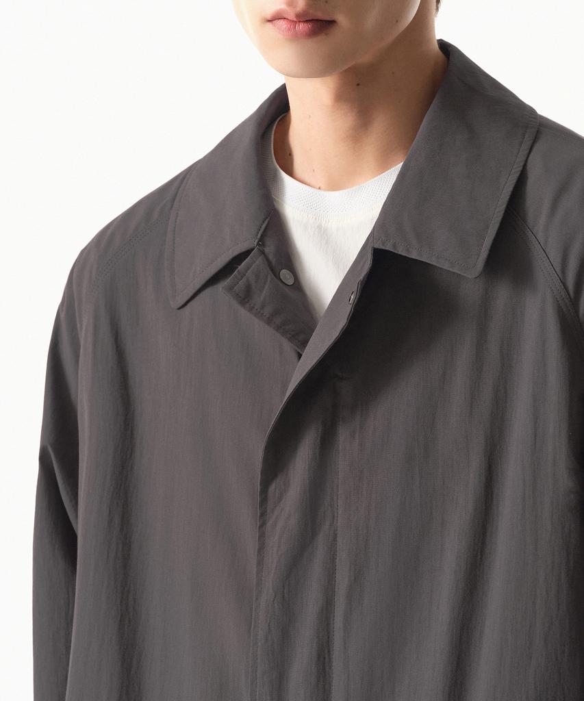 Musinsa Standard [City Leisure] Cn Oversized Balmacaan Trench Coat [Grey]
