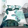 Sea Turtle Duevt Cover Set King Size Ocean Turtle Themed Comforter Cover For Teens Boys And Girls Soft Polyester Quilt Cover