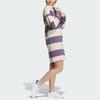 adidas Originals Colorblock Long-Sleeve Sports Dress in Dark Grey and Violet IN1061