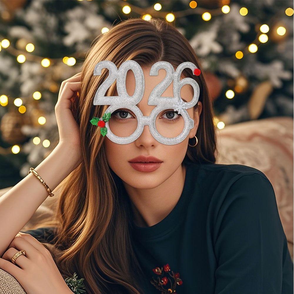 Sweet 2026 Happy New Year Headband Cute Glitter Hair Hoop Exquisite Christmas Headpiece  Cosplay