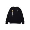 Nike Cartoon Embroidered Versatile Solid Color Letter Logo Round Neck Long Sleeve Sweatshirt Unisex Sweatshirt Black BV2667-010(TEAM702-010-32)
