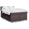 VidaXL Slat Bed Base with Mattress Dark Brown 160x200 Cm 3285949