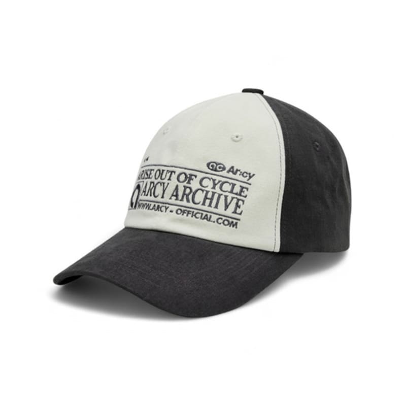Ar:cy ARCHIVE BALL CAP [CHARCOAL&IVORY]