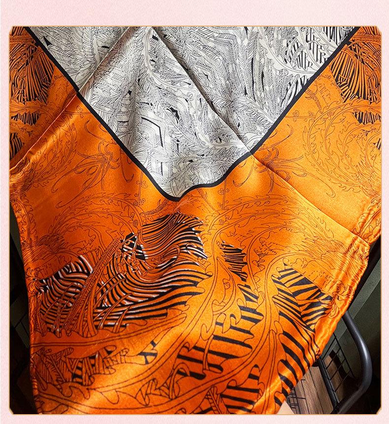 2024 New Style Large Square Scarf: 110 Mulberry Silk with Hand-Rolled Edges