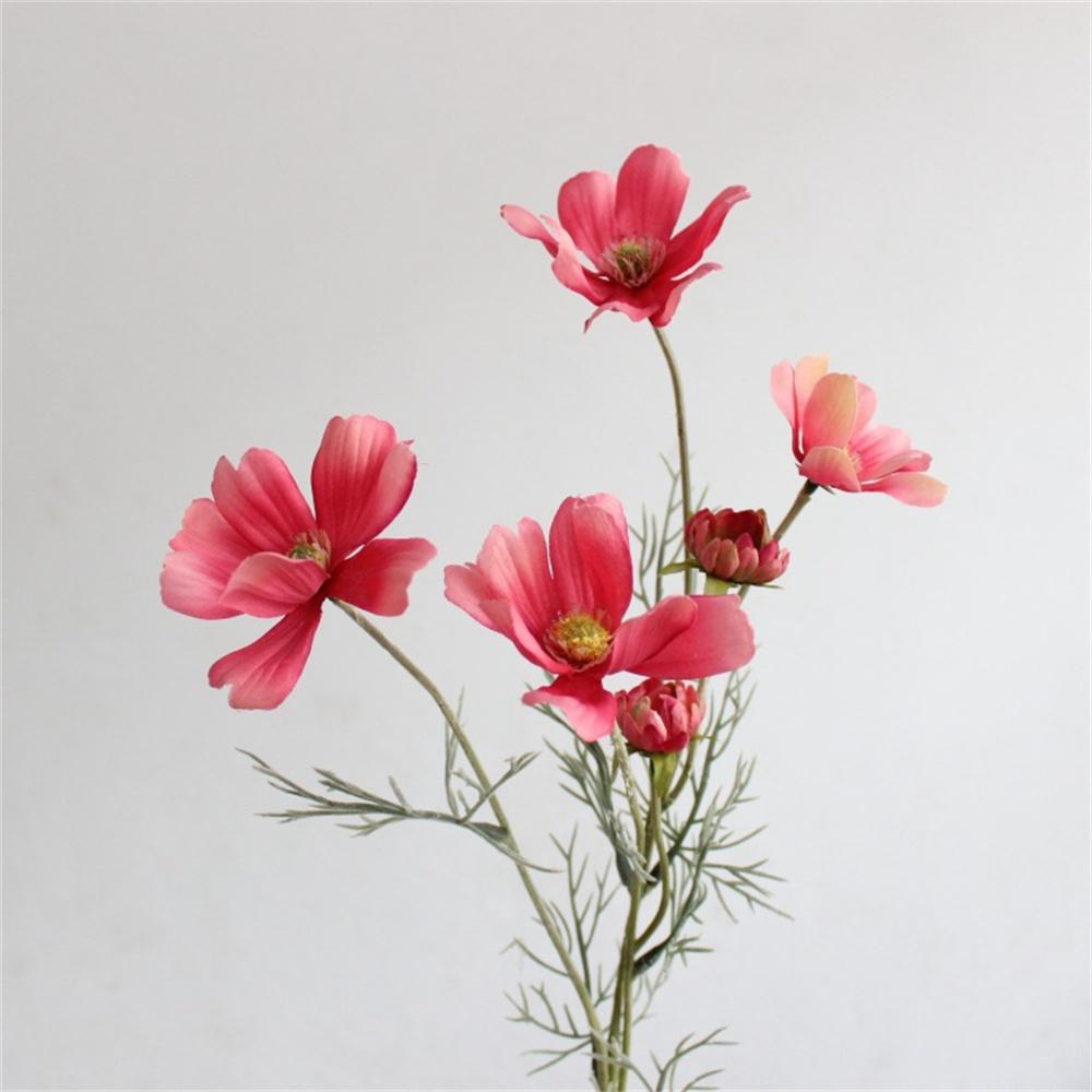 

Искусственный цветок Gesang, одна ветка, 4 вилки, Королева Космос, искусственный цветок, шелковый букет цветов для гостиной, свадьбы, украшения дома