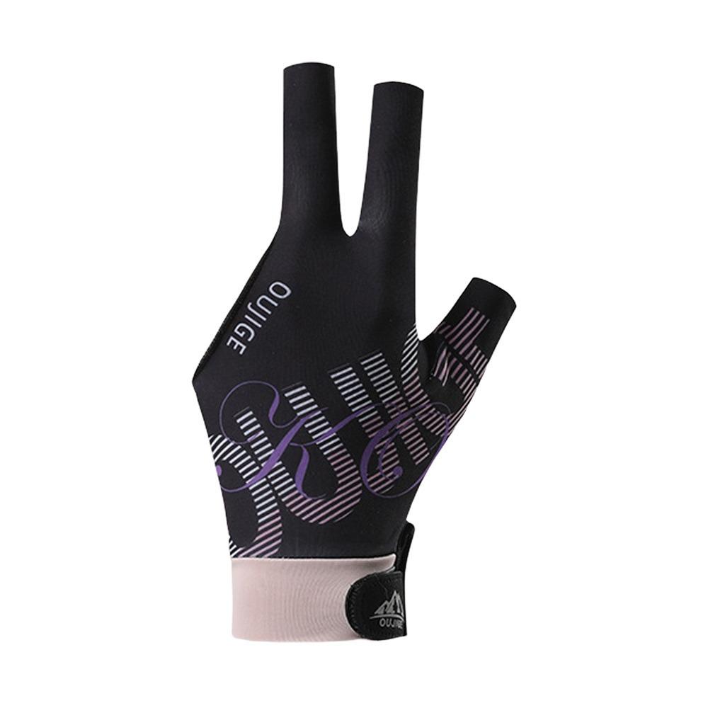 

Left Hand Billiards Glove Elastic Snooker Billiard Glove Three Fingers Glove Fitness Accessories рожевий