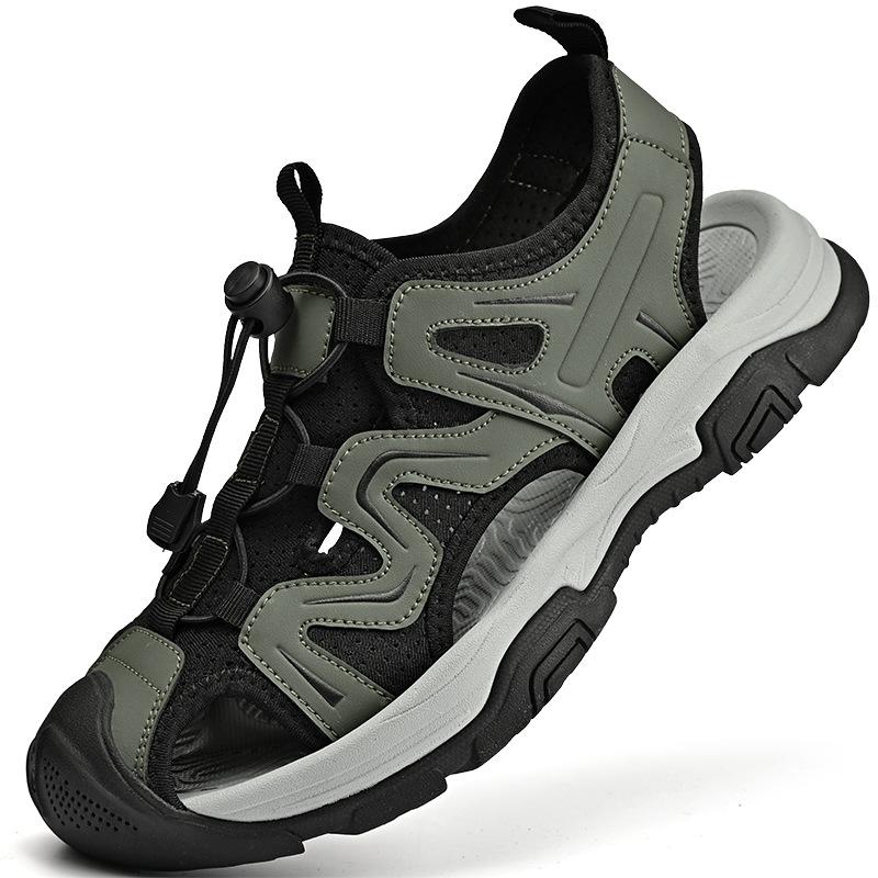 Summer Men Sandals Fashion Casual Sport Sandal Outdoor Non-slip Wading Shoes Hollow Breathable Beach Shoes Roman Sandals for Men