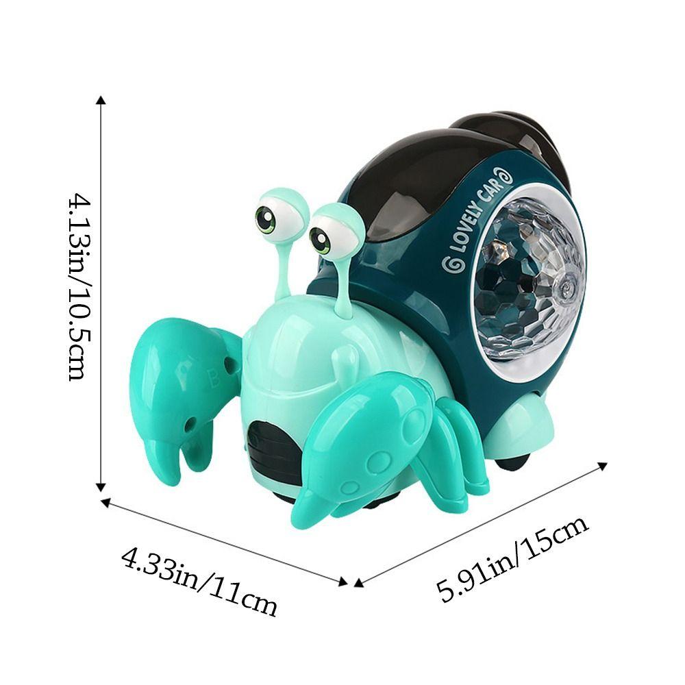 Musical Musical Light Toy Snail Baby Dancing Toy Cartoon Crawling Crab Toy