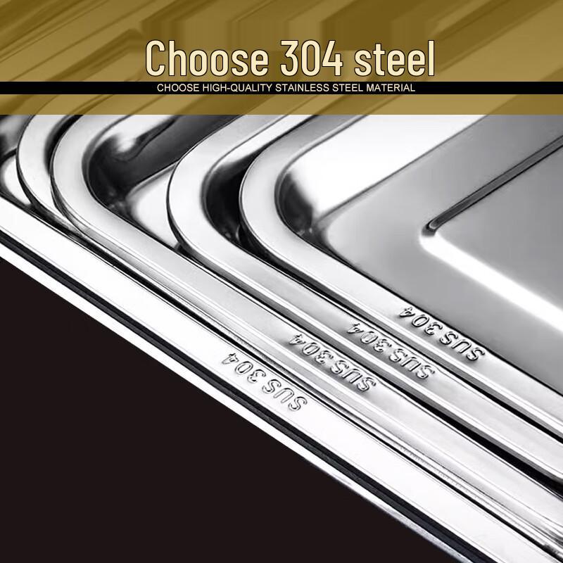 304 Stainless Steel Deep Rectangular Serving Tray