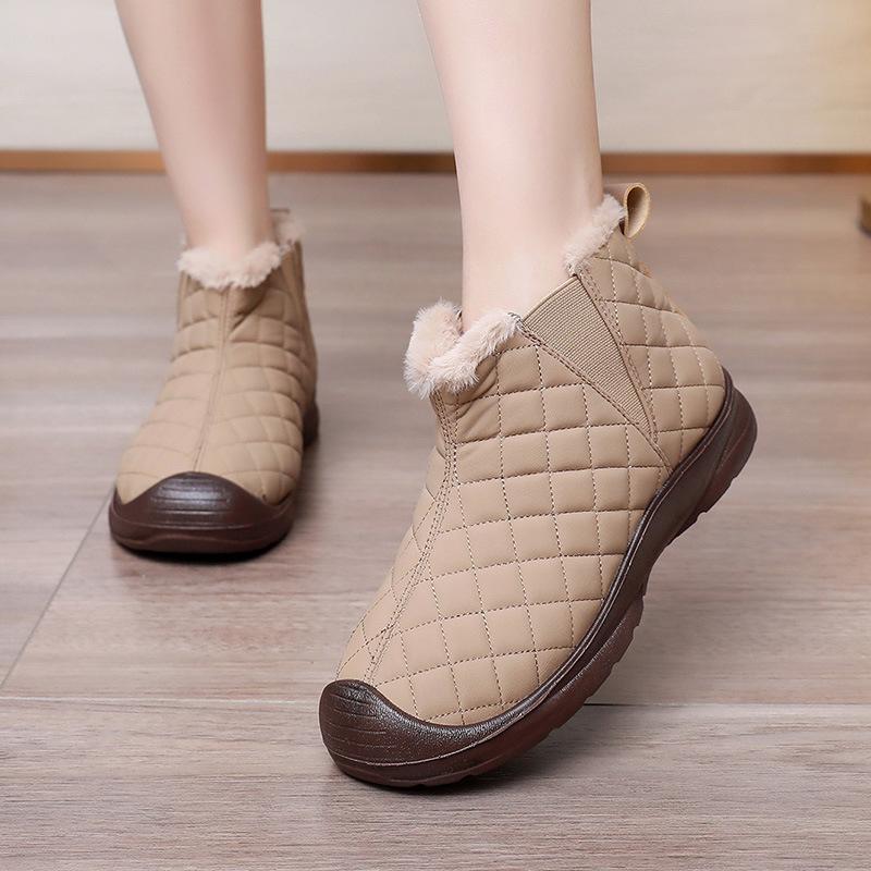 Schuhe Winter warm Samt Mutter Schuhe modisch rutschfest Ein-Pedal Baumwollschuhe vielseitig bequem Schneestiefel