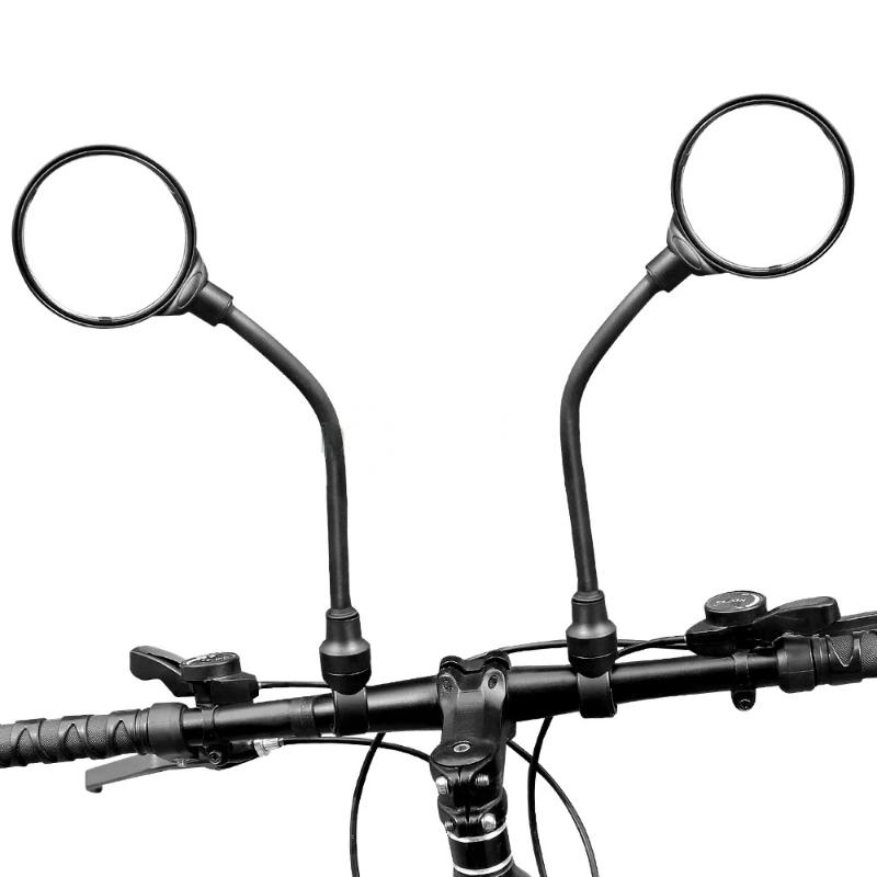 Bike Mirror, Adjustable Handlebar Rear View Mirrors For Mountain Road Bike (Black-2PC) чёрный
