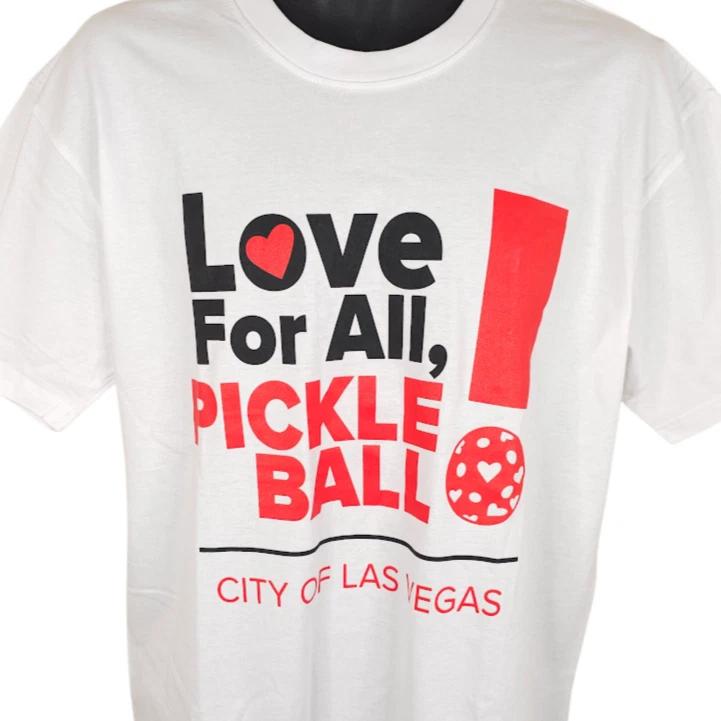 

Love For All Pickleball T Shirt Mens Size Large White City Of Las Vegas M