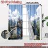 2pcs   2D FLAT PRINTING Curtains (Without Rod) Enchanted Keep Popular Curtains&Window Treatment Durable 100% Polyester Fabric