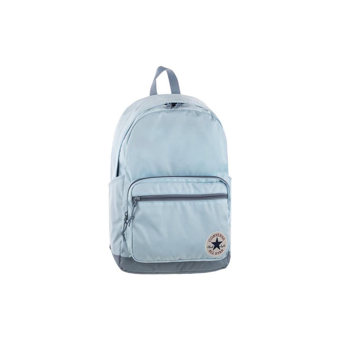 Converse Go 2 Classic Versatile Casual Zipper Closure Polyester Backpack Unisex Backpack Baby-Blue Light-Blue 10017261456 Baby Blue/Light Blue