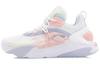 Fire Cushioning Slip Resistant Abrasion Resistant Low Top Sports Casual Shoes Women's White Pink AGLQ058-2