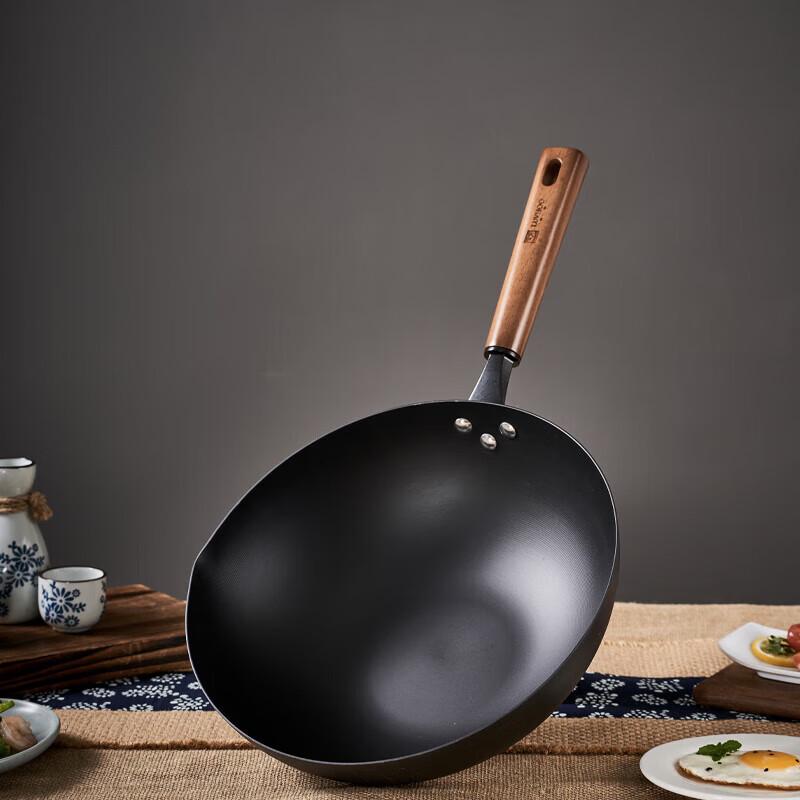 LUVHOO LH-CG19 32cm Fine Iron Stir-fry Wok