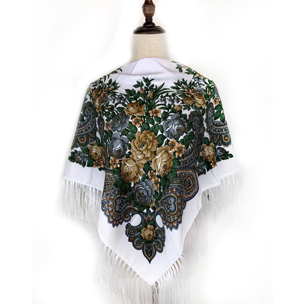 Bohemian Ethnic Tassel Floral Scarf - Year-Round Versatile Wrap