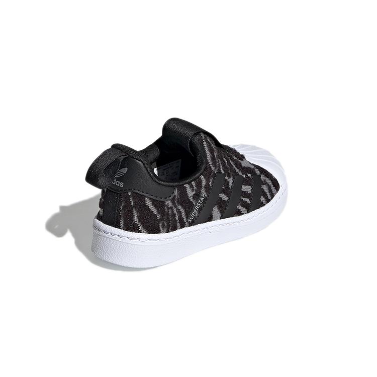 Adidas Originals 360 I Slip Resistant Low top Skateboard Shoes Black Gray Infant And Toddler EE6277