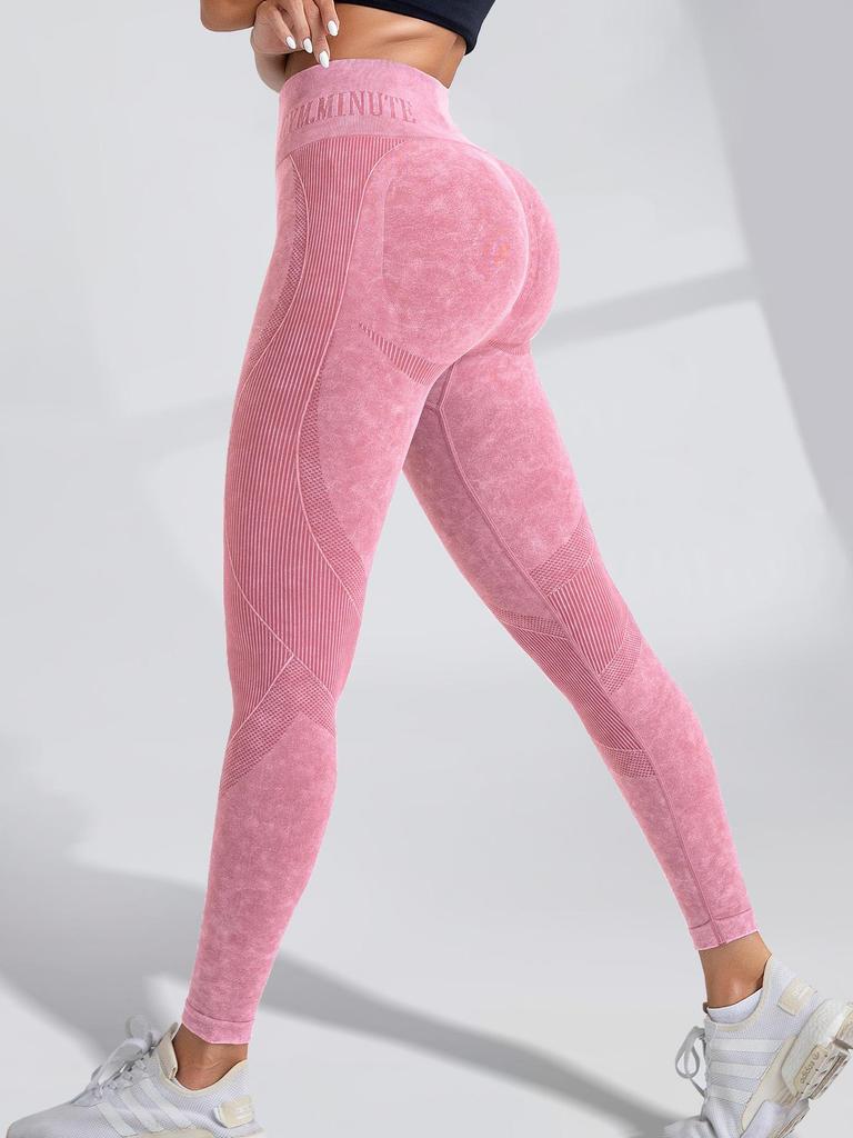 Women's Seamless Yoga Pants - Sand Washed, Quick-Dry, Hip-Lifting, Tight-Fit, Sport Fitness Tights