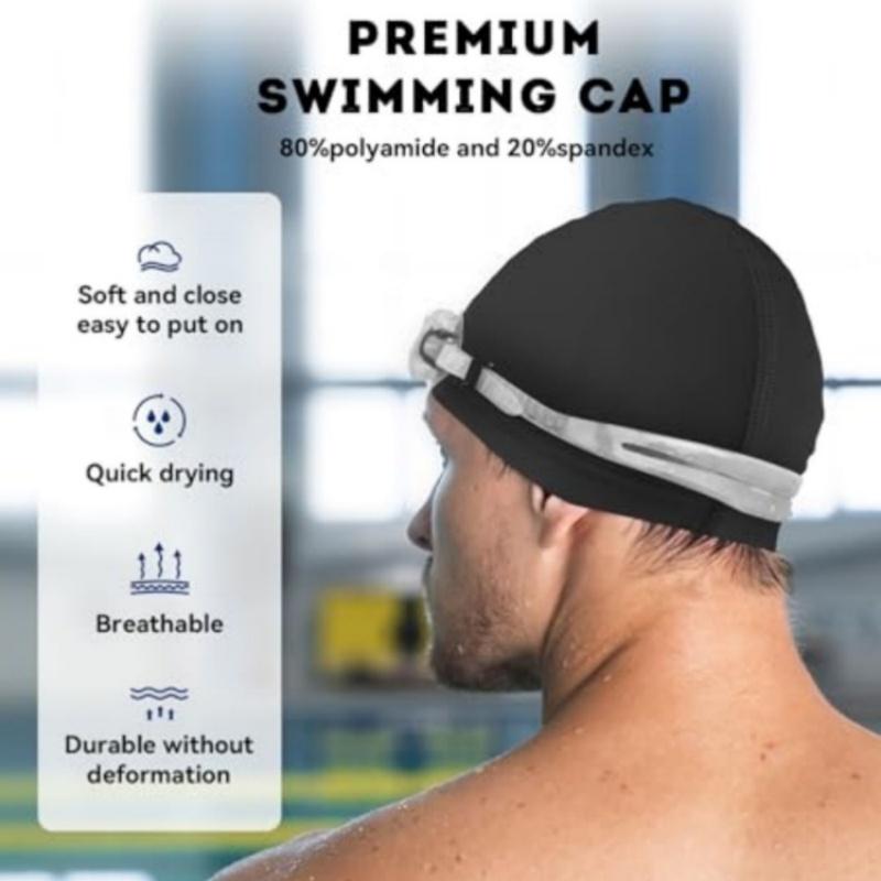 Swimming cap, high elasticity, comfortable and breathable adult universal solid color swimming cap