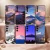 Dreamy Mount Fuji Phone Case For Samsung S25,S24,S21,S22,S23,S30,Ultra,S20,Plus,Fe,Lite,Note,10,Black Cover