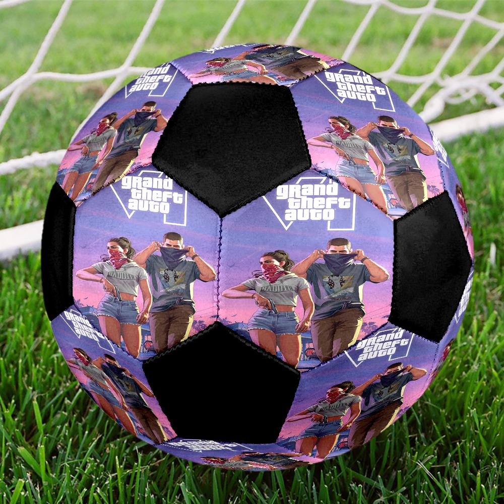 GTA 6 Theme Size 5 Soccer Ball, Suitable for Both Indoor and Outdoor Matches, a Gift Suitable for Everyone.
