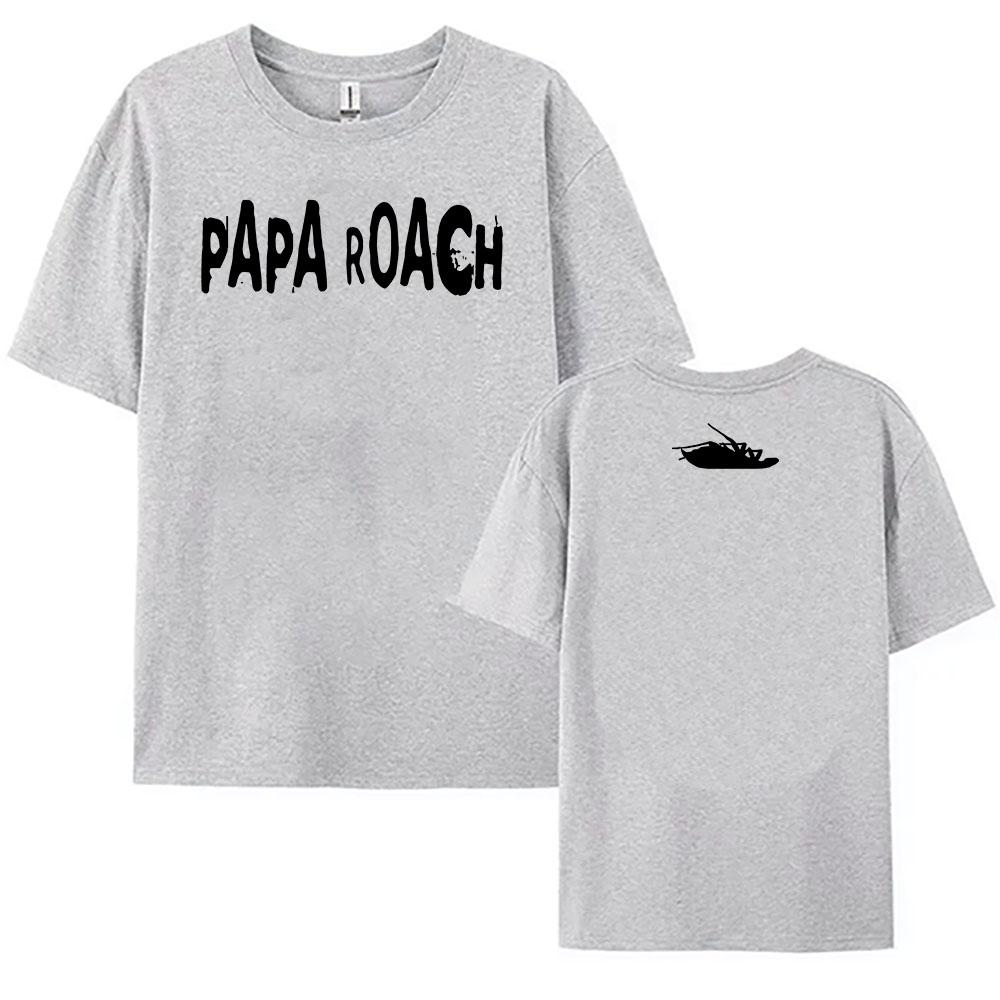 Cotton Summer Tees PAPA ROACH Heavy Mental Band Tshirts Graphic Clothing for Women Short Sleeve Unisex Streetwear O-neck Female Top