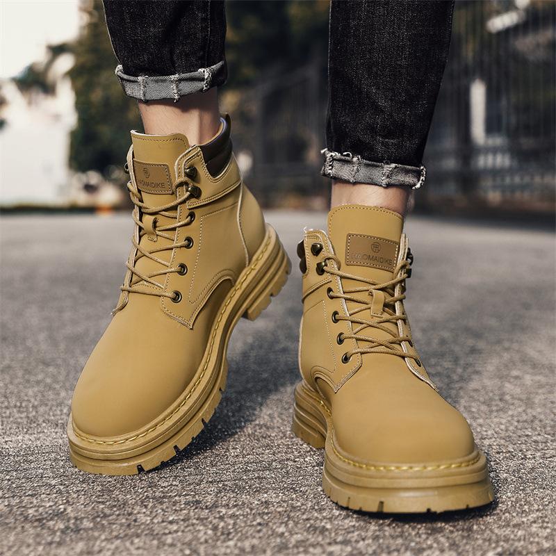 High-top Martin Boots 22 Autumn New Youth Leisure Sports Simple Solid Color Boots Tide