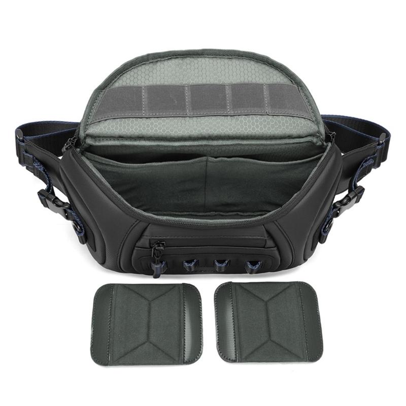 Zaino Pettorale Impermeabile Pratico per Fotocamere DSLR Borsa a Spalla Multi Scomparto Tessuto Oxford Borsa a Tracolla Per Fotografi
