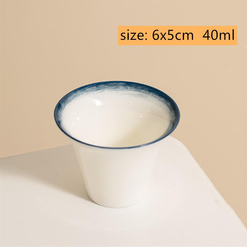1 Stück Chinesische Keramik-Teetasse Handgefertigt Weißes Porzellan Teeschale Haushalt Meister-Teetasse Reise Persönliches Tee-Geschirr Meditationsbecher
