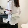 Stylish Casual Shoulder Bag For Women Elegant Simple Crossbody Small Square Bag In Versatile Black White Silver And Fuchsia Colors