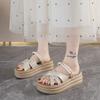 Platform Pearl Beautiful Sandals and Slippers for Women To Wear Fashionably In Summer with Skirts 2025 New Seaside Sandals