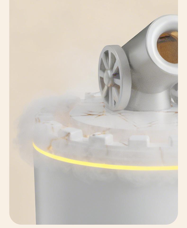 Creative Mini Canon Aroma Diffuser: Desktop Air Atomizing Volcano Humidifier