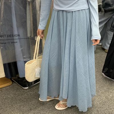 DIMANAF 2025 Frühling Einfarbig Damen Neue Röcke Elastisch Elegant Weiß Plissee Röcke Spitze Hohe Taille