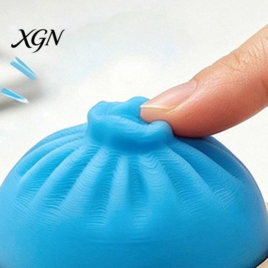 Portable Anxiety Reducer 3D Printed Dumpling Fidget Toy Decompression Steamed Bun with Ball Travel-friendly Keychain Chain Home Office